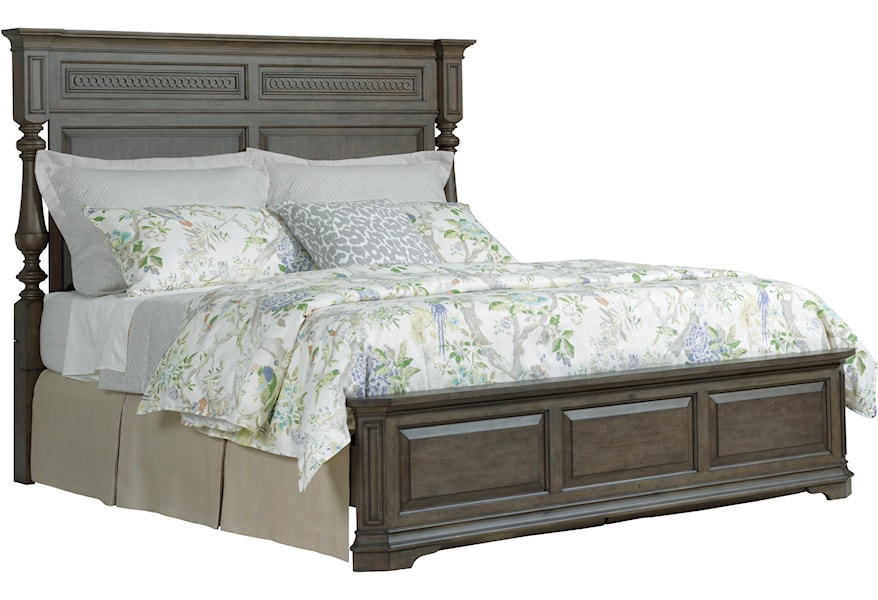 Greyson Logan Queen Sized Panel Bed With Turned Post Headboard By Kincaid Furniture At Hudson S Furniture