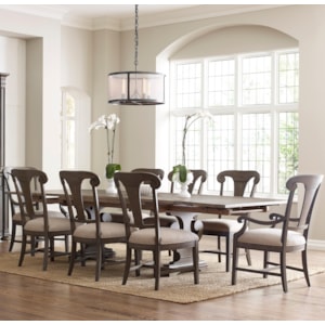 Kincaid Furniture Greyson Nine Piece Dining Set With Crawford Refectory Table And Fulton Chairs Johnny Janosik Dining 7 Or More Piece Sets
