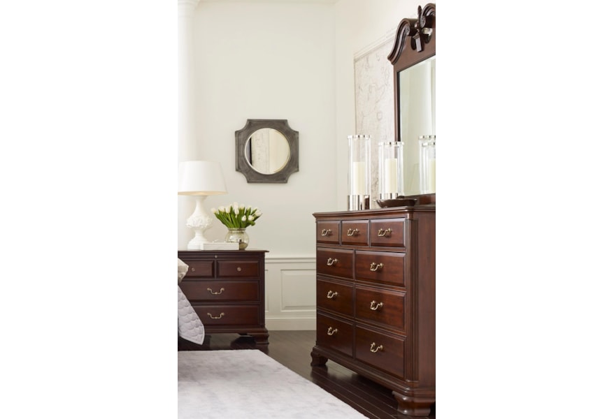 Kincaid Furniture Hadleigh Traditional Dresser And Mirror Set With