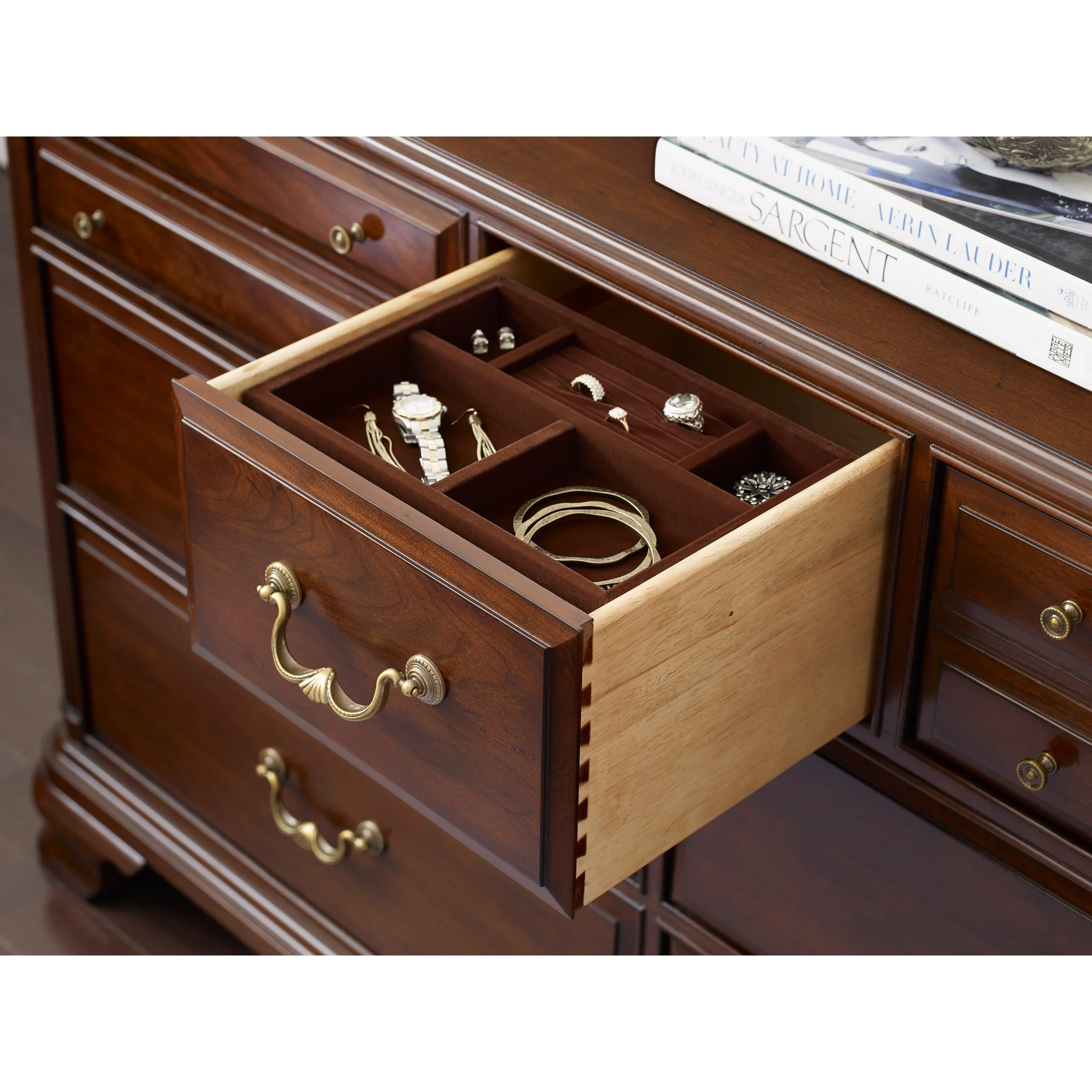 Kincaid Furniture Dark Solid Wood Dresser, image size:3200x3200