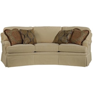 Kincaid Furniture Jackson 555 86 Traditional Curved Sofa With Accent Pillows Hudson S Furniture Sofa