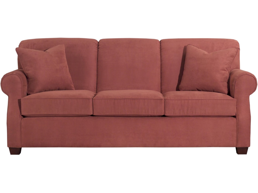 Kincaid Furniture Lynchburg 814 86 Sofa With Rolled Back And Tapered Lynchburg Sofa With Rolled Back And Tapered Wood Feet By Kincaid Furniture