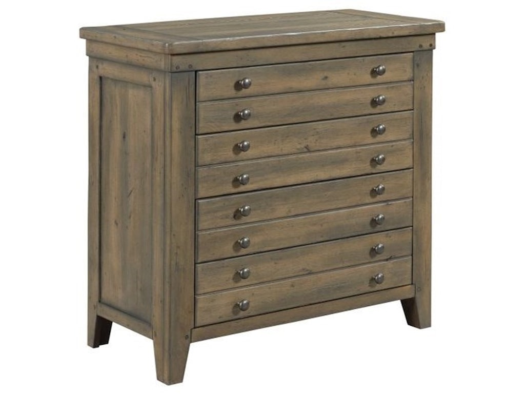 Kincaid Furniture Mill House Map Solid Wood 4 Drawer Bedside Chest
