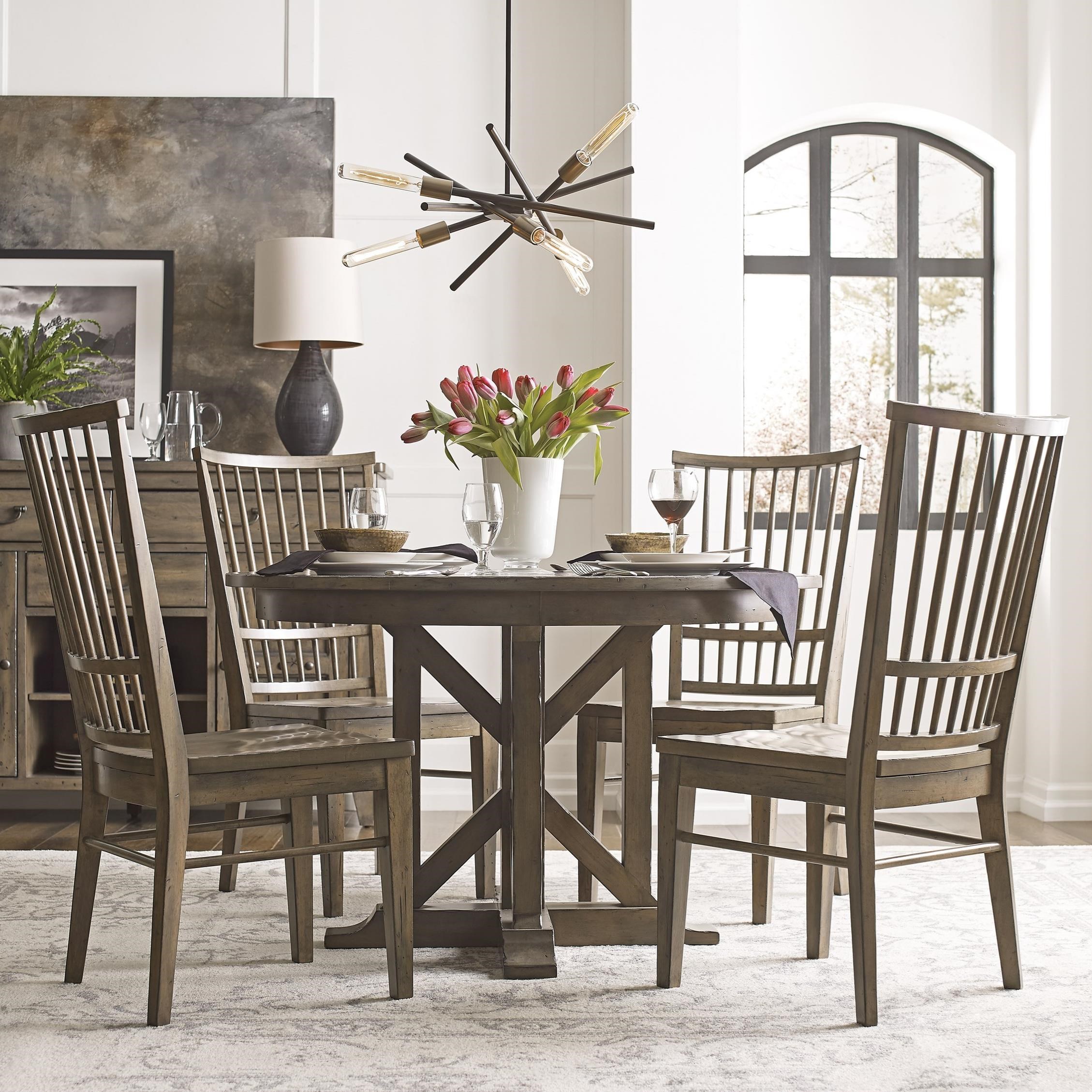 Kincaid Furniture Mill House Dining Table Set With 4 Chairs