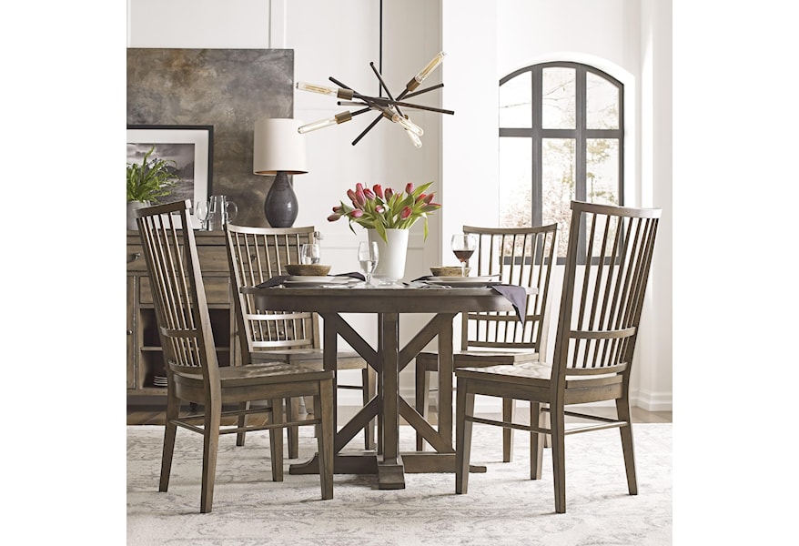 Kincaid Furniture Mill House Dining Table Set With 4 Chairs