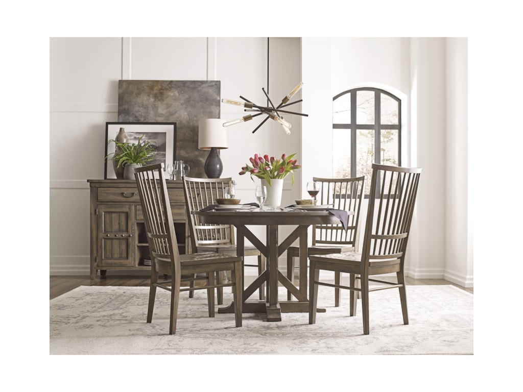 Kincaid Furniture Mill House Dining Table Set With 4 Chairs