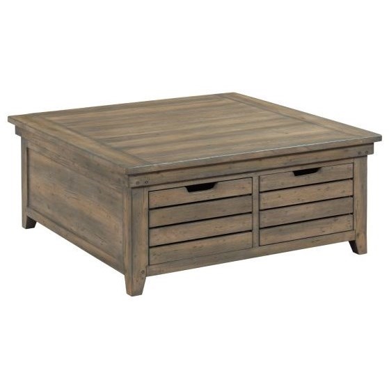Kincaid Furniture Mill House 860 912 Annas Solid Wood Coffee Table With Casters Esprit Decor Home Furnishings Cocktail Coffee Tables