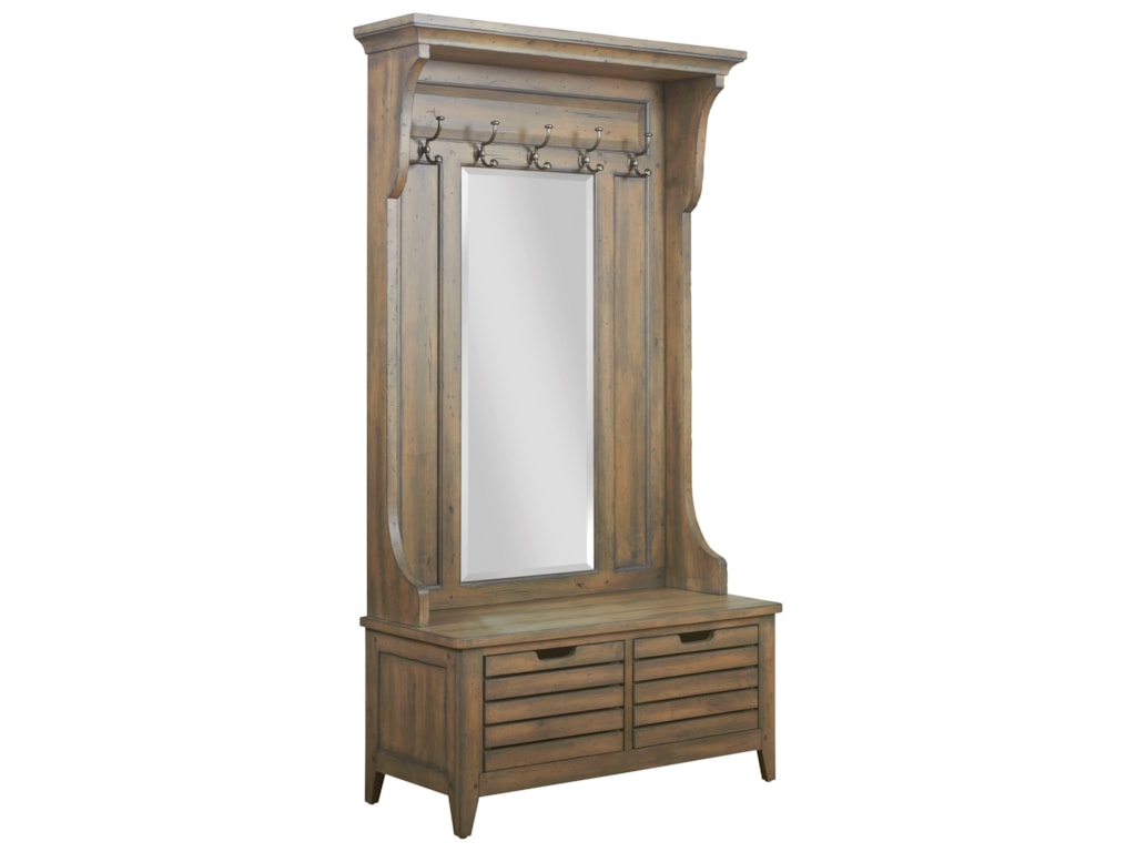 Kincaid Furniture Mill House Warren Solid Wood Hall Tree With
