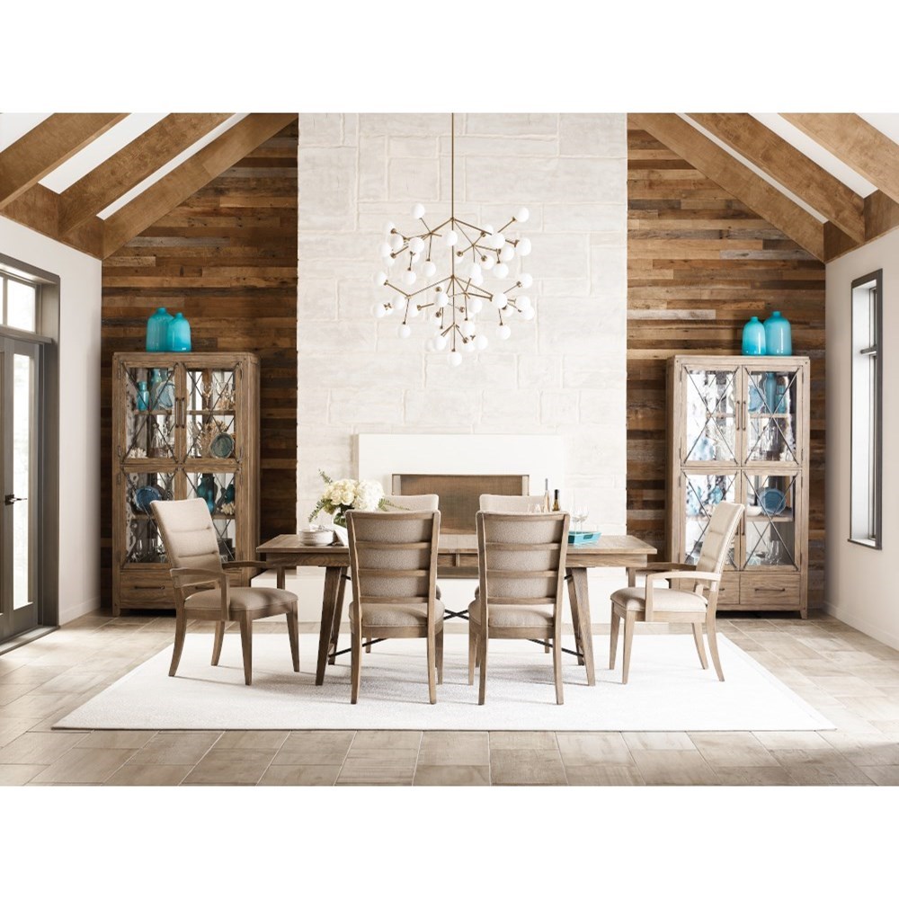 Kincaid Furniture Modern Forge Abbott 4 Door Glass Display Cabinet