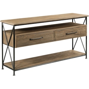 Kincaid Furniture Modern Forge 944 925 Modern Rustic Solid Wood Sofa Table With 2 Drawers Becker Furniture Sofa Tables Consoles