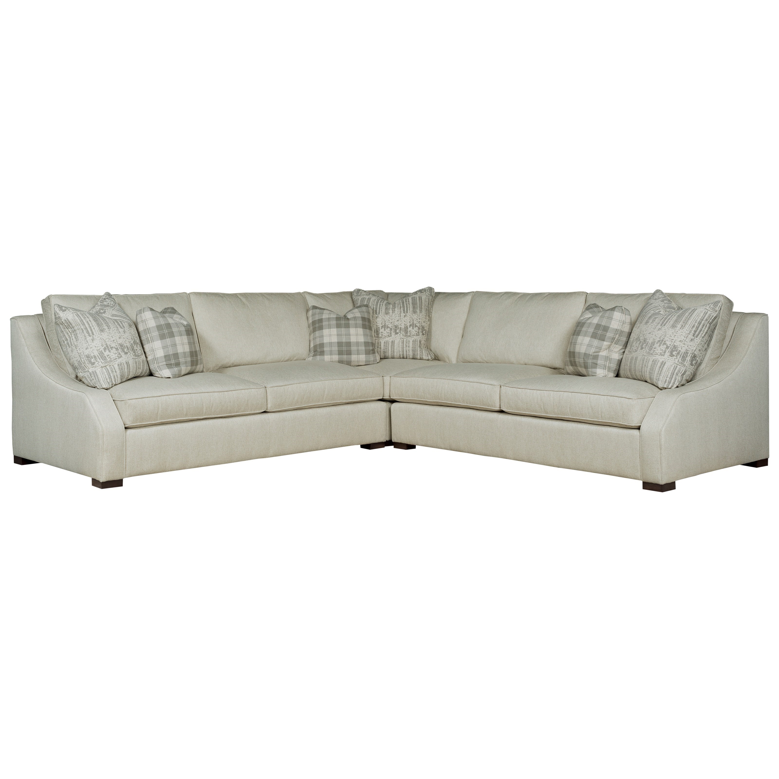 Kincaid Furniture Monarch Contemporary L Shaped Sectional Sofa Becker Furniture Sectional Sofas