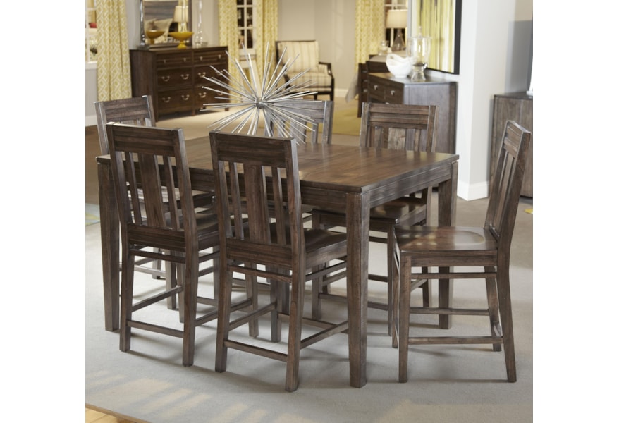 Kincaid Furniture Montreat Seven Piece Casual Counter Height