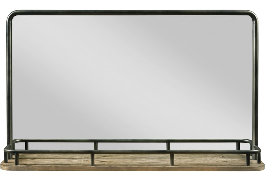 Plank Road Westwood Landscape Mirror With Metal Gallery Shelf