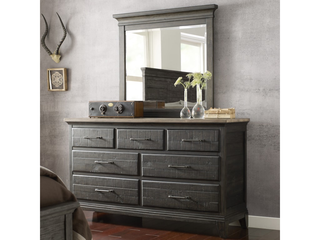 Kincaid Furniture Plank RoadFarmstead Dresser & Jessup Mirror Set