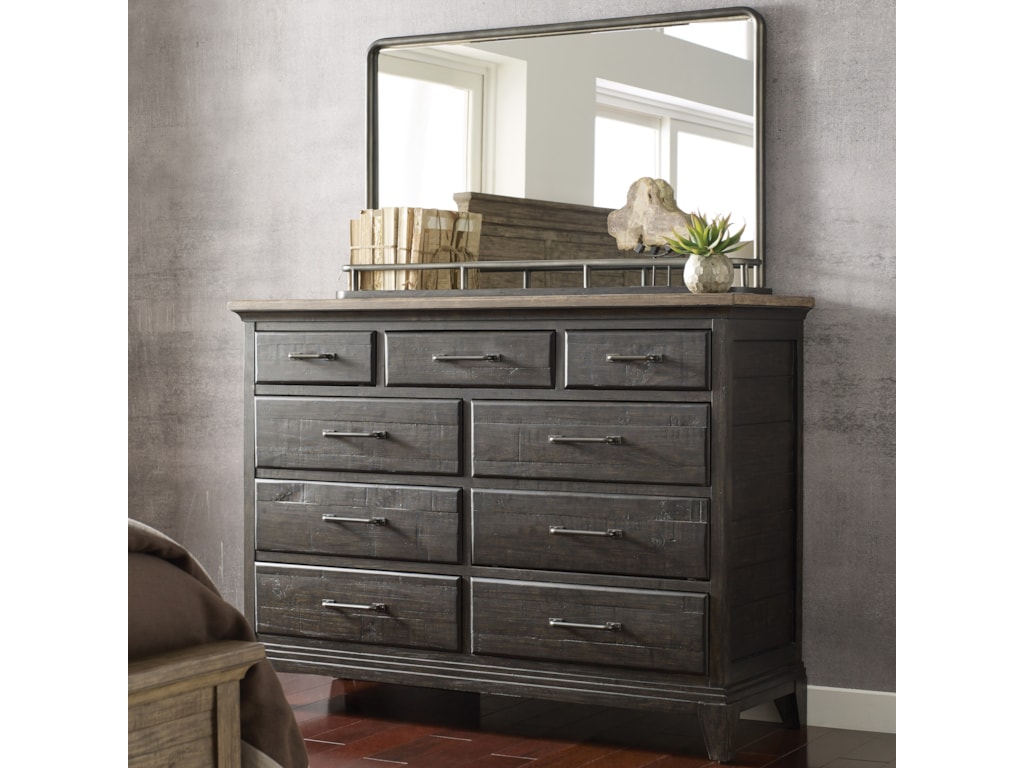 Kincaid Furniture Plank RoadWestwood Bureau and Mirror Set