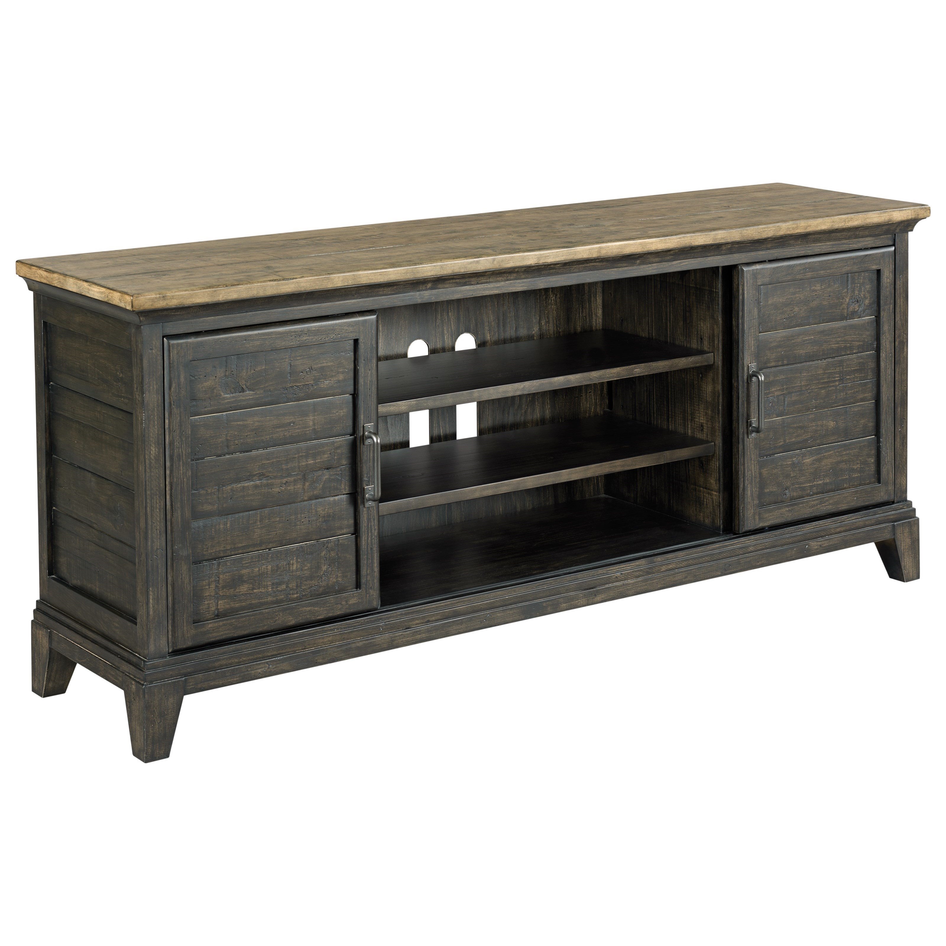 Kincaid Furniture Plank Road 706 585c Arden Entertainment Console With Sliding Doors And Built In Electrical Outlet Becker Furniture Tv Stands