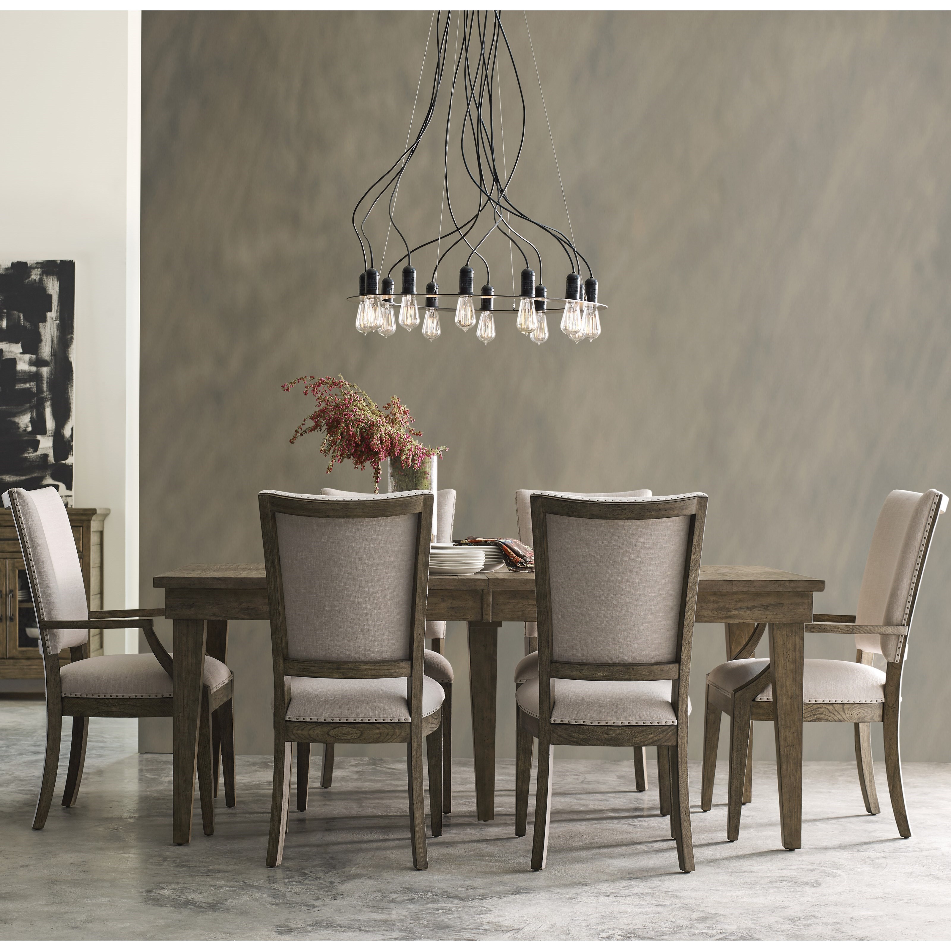 Kincaid Furniture Plank Road Seven Piece Dining Set With Rankin Table And Howell Chairs Northeast Factory Direct Dining 7 Or More Piece Sets