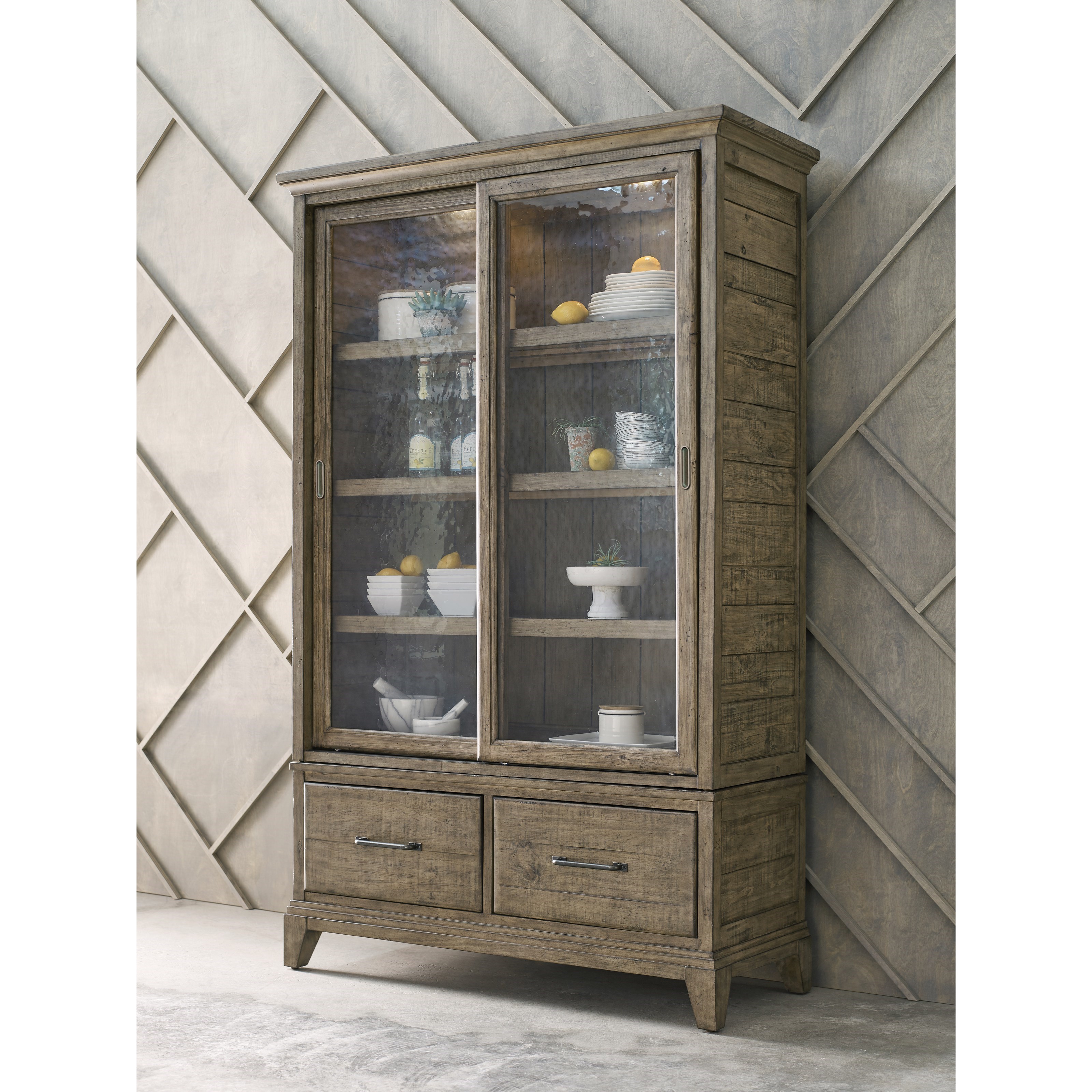 Kincaid Furniture Plank Road Darby Solid Wood China Cabinet With