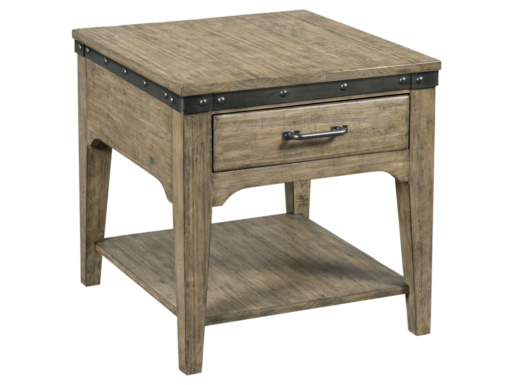 Kincaid Furniture Plank RoadArtisans Rectangular Drawer End Table