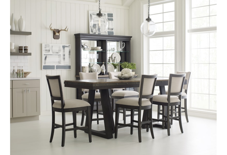 Kincaid Furniture Plank Road Formal Counter Height Dining Room Set
