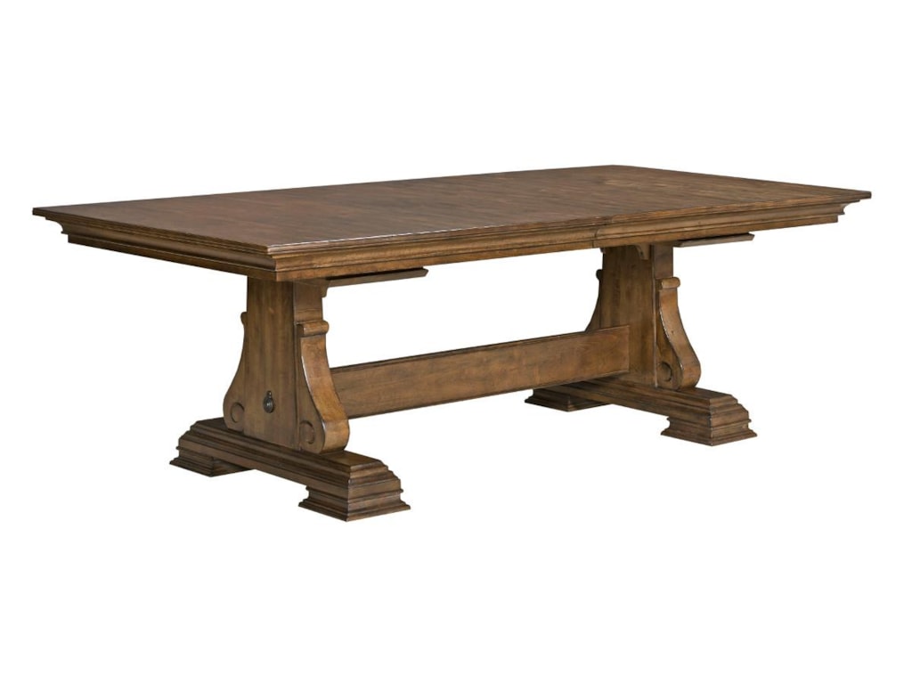 Kincaid Furniture Portolone Solid Wood Trestle Table With Kincaid Furniture Portoloneportolone Trestle Table