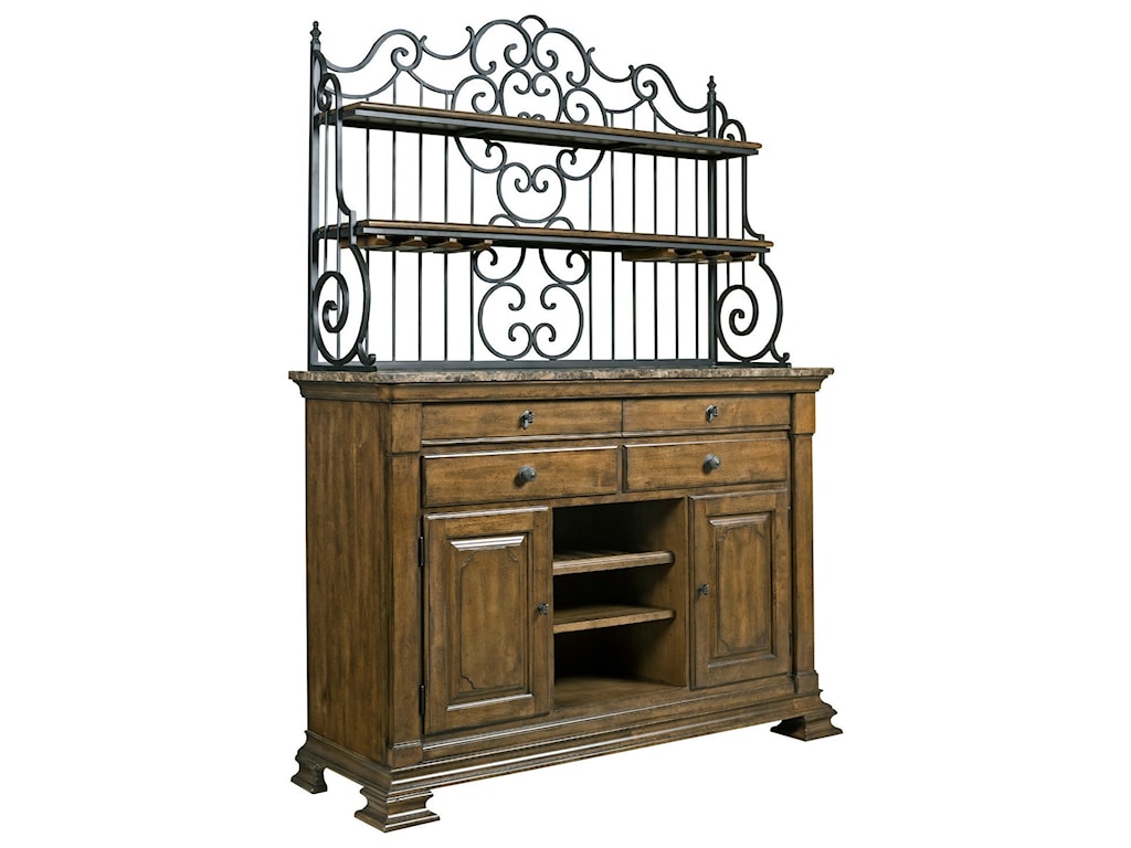 Kincaid Furniture Portolone Solid Wood Sideboard With Marble Top