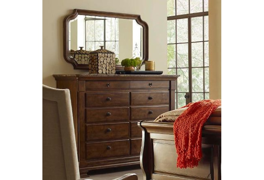 Kincaid Furniture Portolone Solid Wood Bureau With Marble Top And