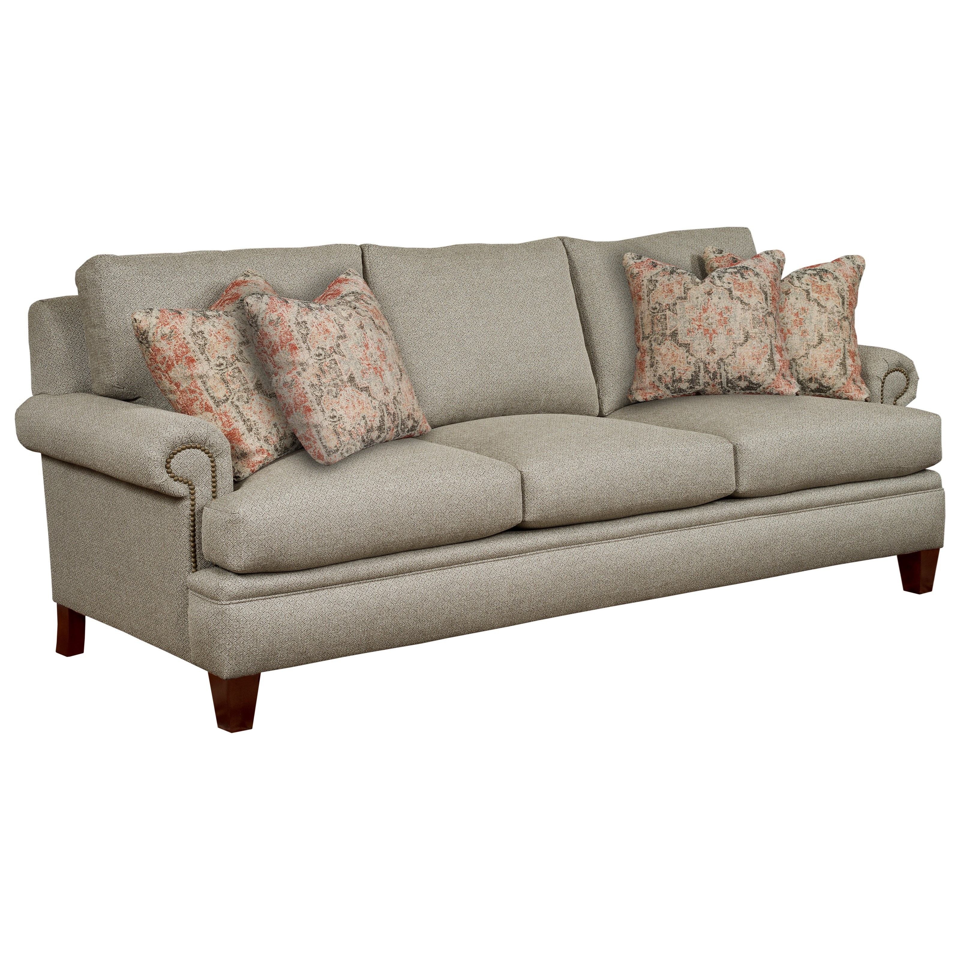 Kincaid Furniture Ridgeline Transitional Sofa With Nailhead Trim Howell Furniture Sofas
