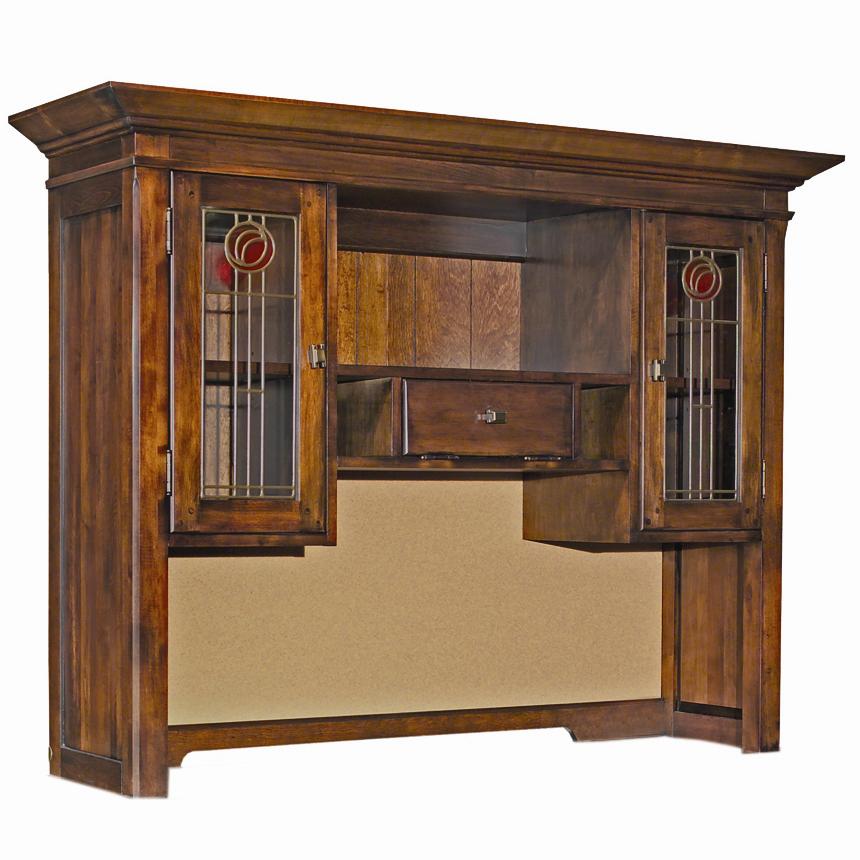 Kincaid Furniture Rosecroft Desk Hutch With Stained Glass Doors