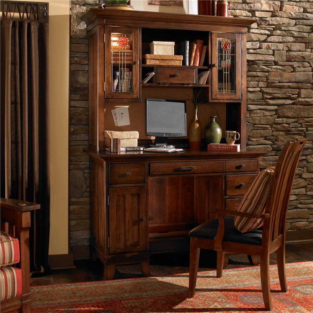 Kincaid Furniture Rosecroft Desk Hutch With Stained Glass Doors