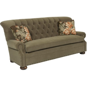 Kincaid Furniture Spencer 676 86 Traditional 86 Inch Button Tufted Sofa With Rolled Back And Nailheads Becker Furniture Sofa