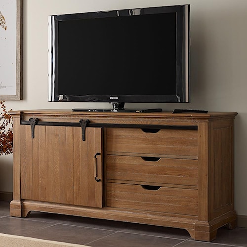 Kincaid Furniture Stone Ridge 72 035 Sliding Door Entertainment Kincaid Furniture Stone Ridge Transitional Rustic Sliding Barn Door Entertainment Console With Strip