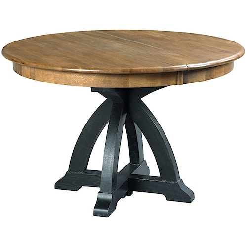 Kincaid Furniture Stone Ridge Transitional Rustic Round Dining Table Kincaid Furniture Stone Ridge Transitional Rustic Round Dining Table With One Extension Leaf