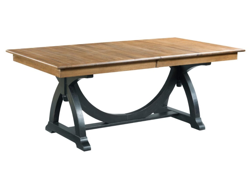 Kincaid Furniture Stone Ridge Transitional Rustic Trestle Table With Kincaid Furniture Stone Ridgetrestle Table