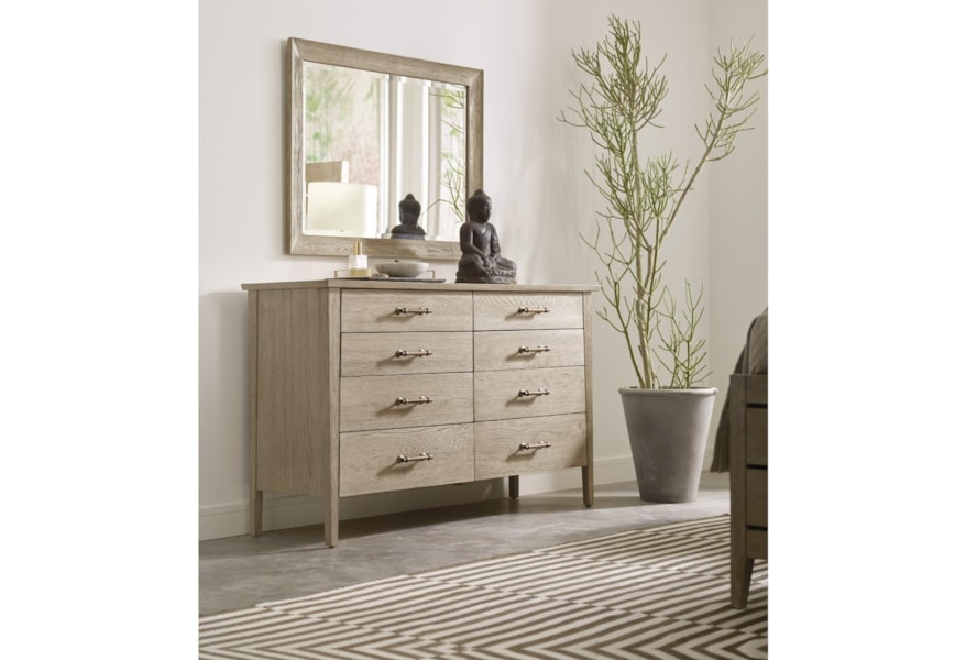 Kincaid Furniture Symmetry Contemporary Solid Wood Dresser And Mirror Set Becker Sets Solid Wood Dresser And Mirror Set