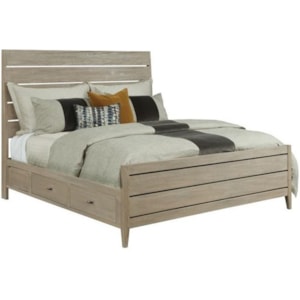 Kincaid Furniture Symmetry Contemporary Incline Solid Wood Oak King Platform Bed With Storage Rails Lindy S Furniture Company Platform Beds Low Profile Beds