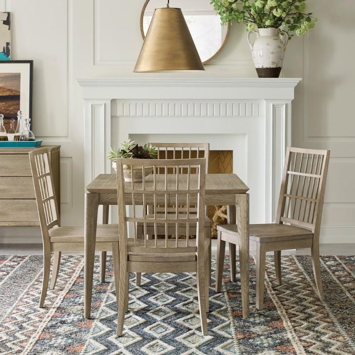 Kincaid Furniture Symmetry Contemporary 5 Piece Table And Chair Set Lindy S Furniture Company Dining 5 Piece Sets