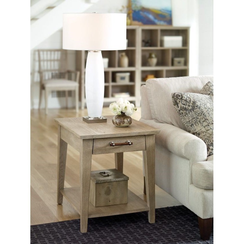 Kincaid Furniture Symmetry Contemporary Collins Solid Wood Side Table