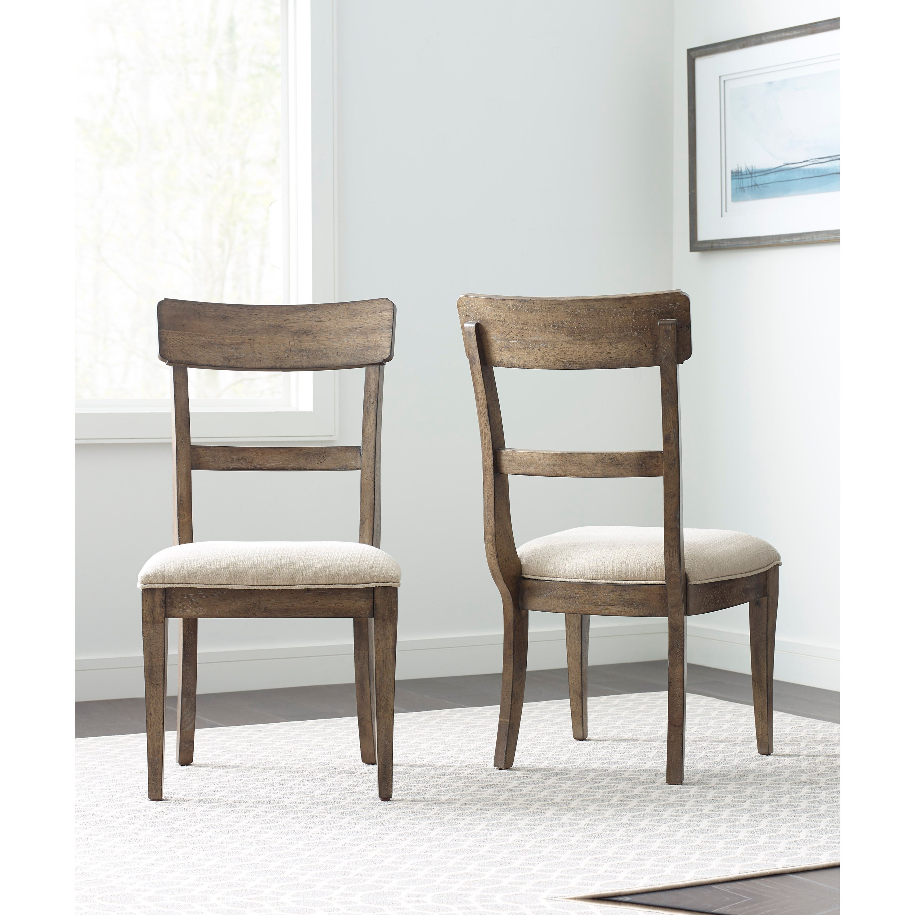 Kincaid Furniture The Nook Solid Wood Slat Back Dining Chair With Performance Fabric Seat Howell Furniture Dining Side Chairs