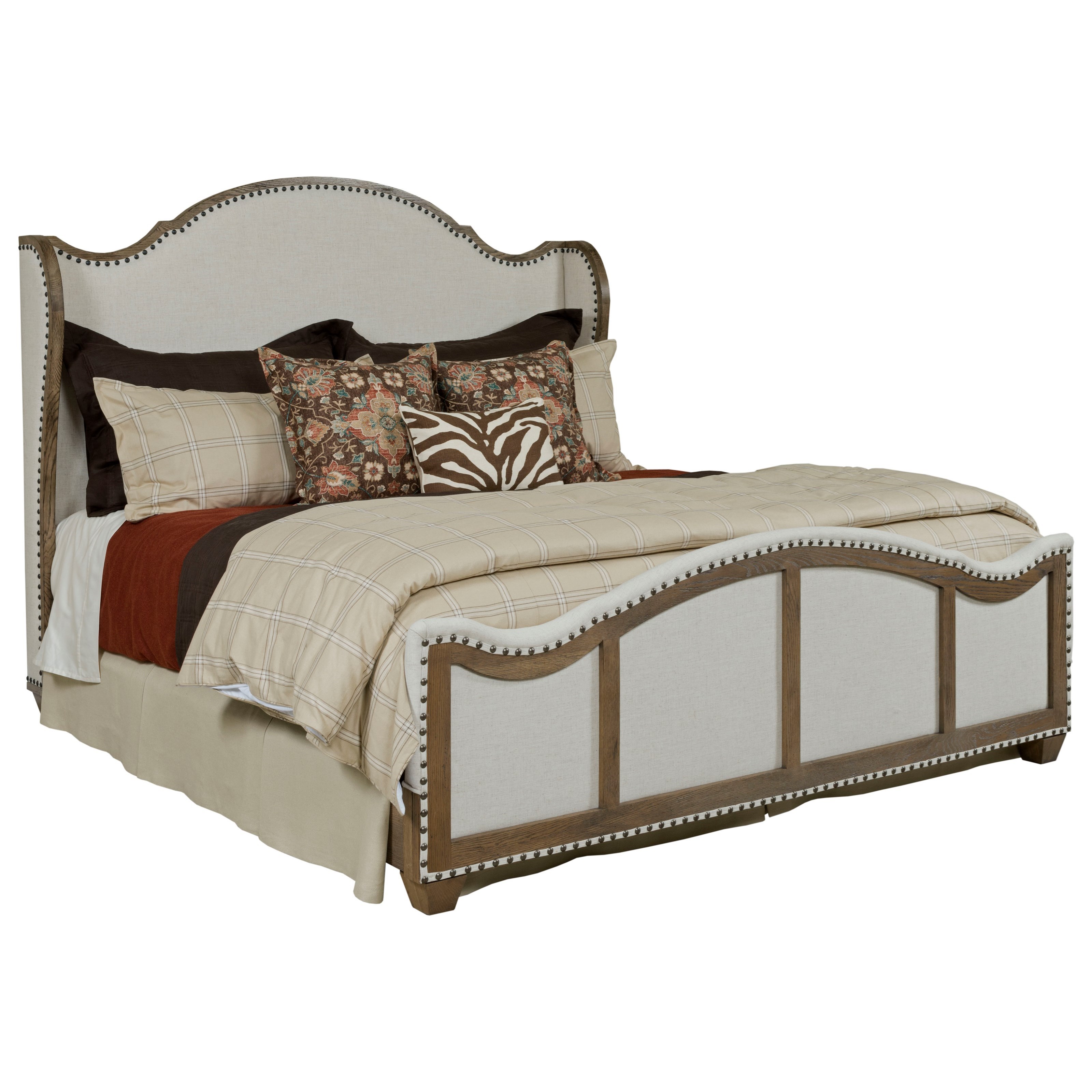 Kincaid Furniture Trails Crossnore King Upholstered Bed With Nailhead Trim Belfort Furniture Upholstered Beds