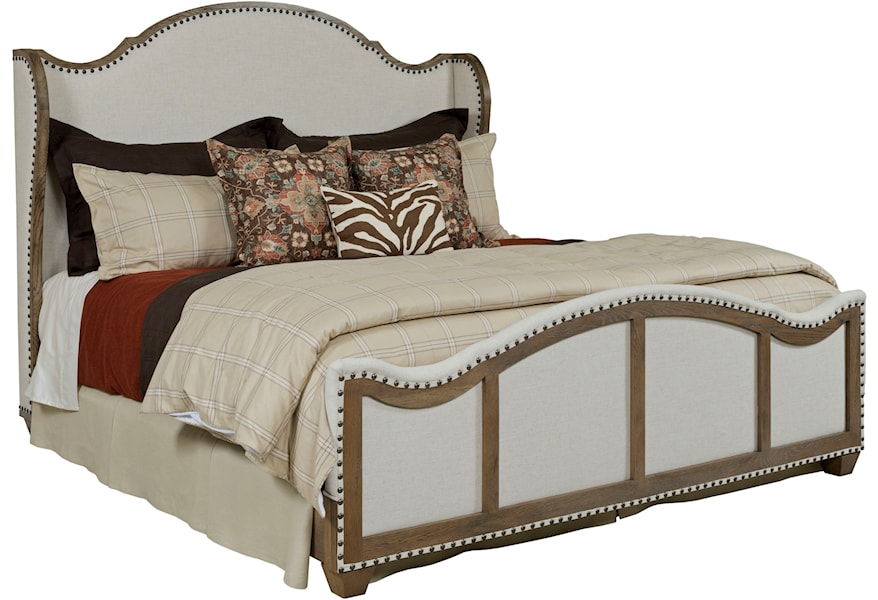 Kincaid Furniture Trails Crossnore King Upholstered Bed With Nailhead Trim Belfort Furniture Upholstered Beds