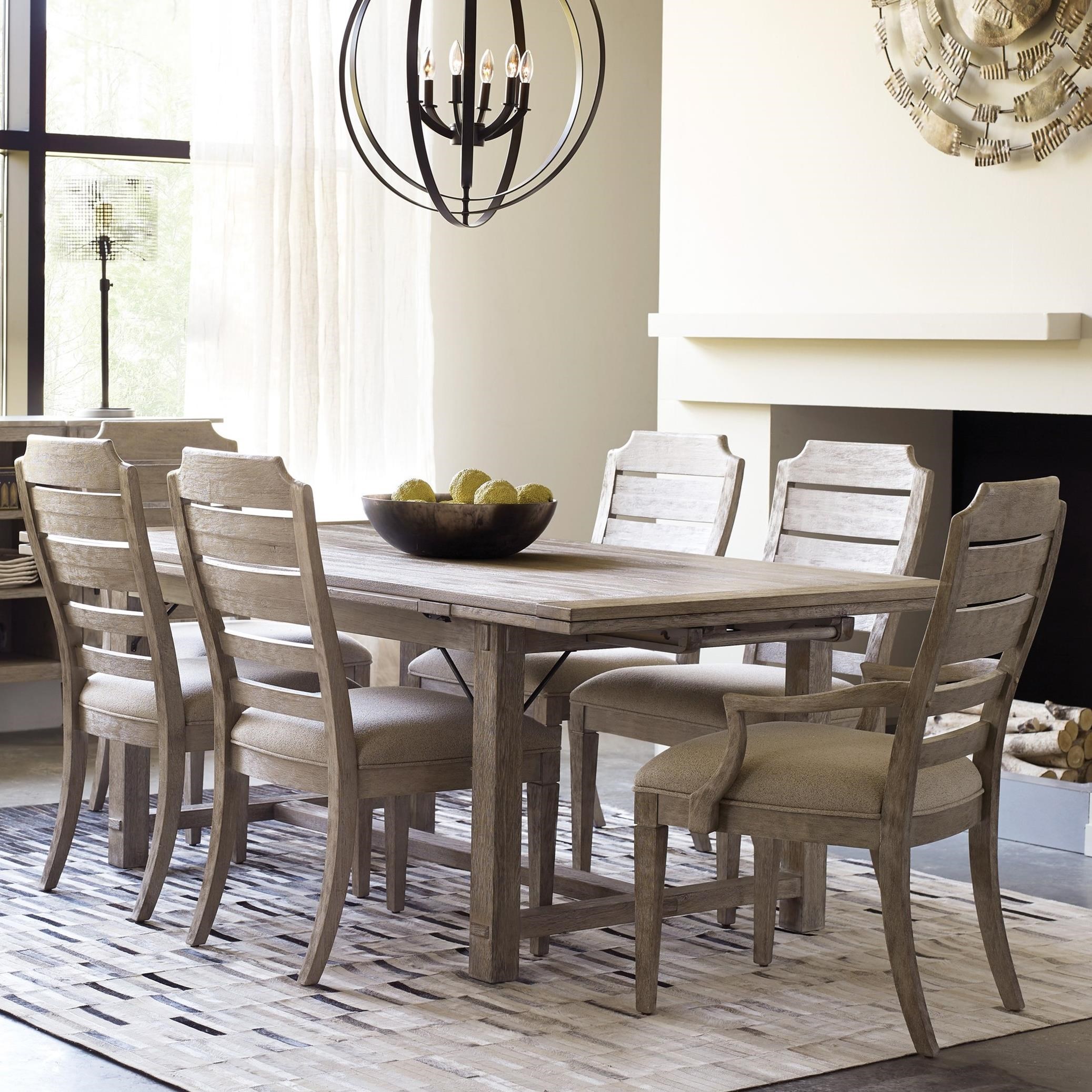 Kincaid Furniture Trails Relaxed Vintage Seven Piece Dining Set