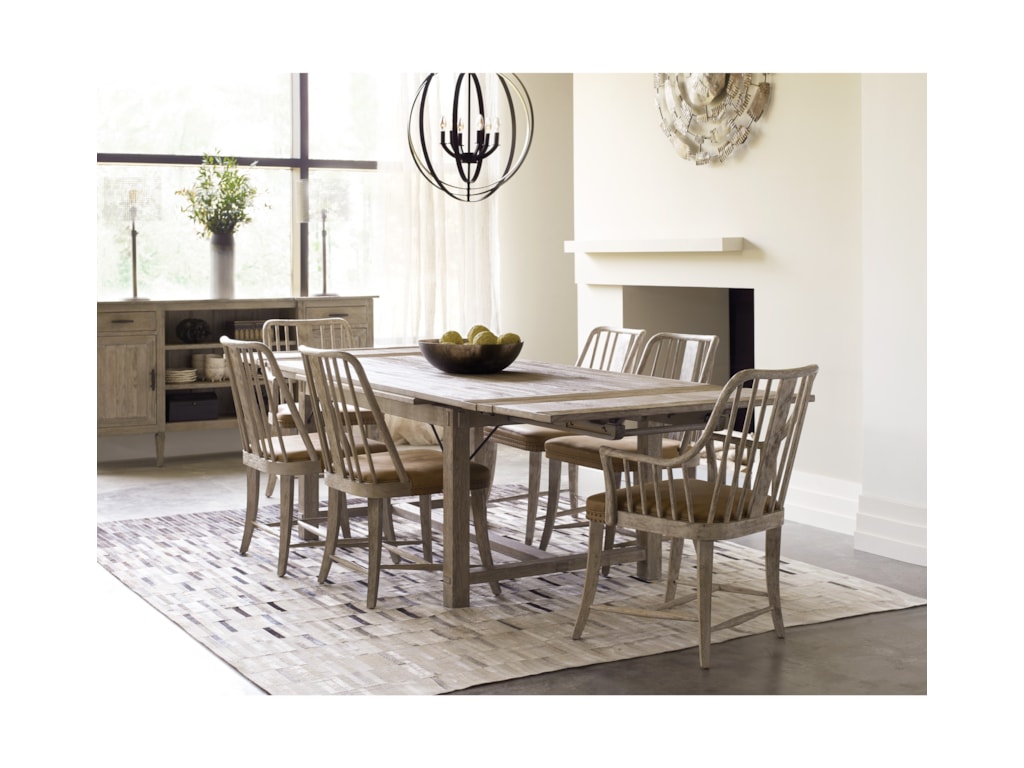 Kincaid Furniture Trails Winston Refectory Trestle Table With Two Trails Winston Refectory Trestle Table