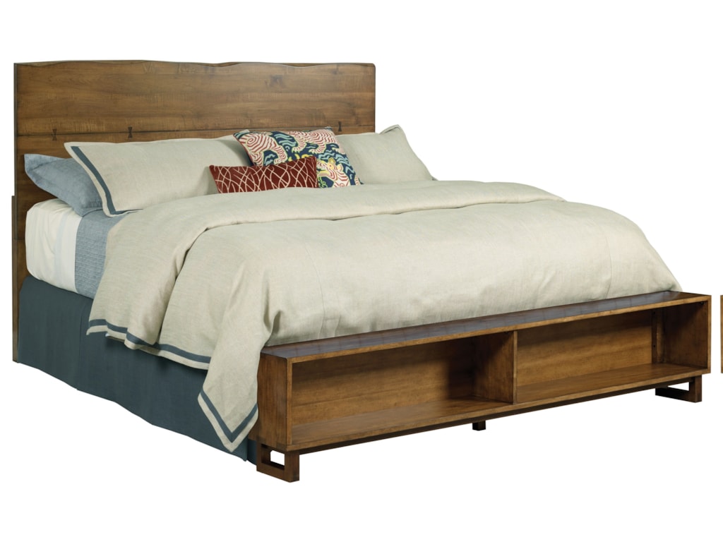 Kincaid Furniture Traverse 660 308p Craftsman Queen Size Live Edge Kincaid Furniture Traversecraftsman Queen Size Live Edge Bed W Storag
