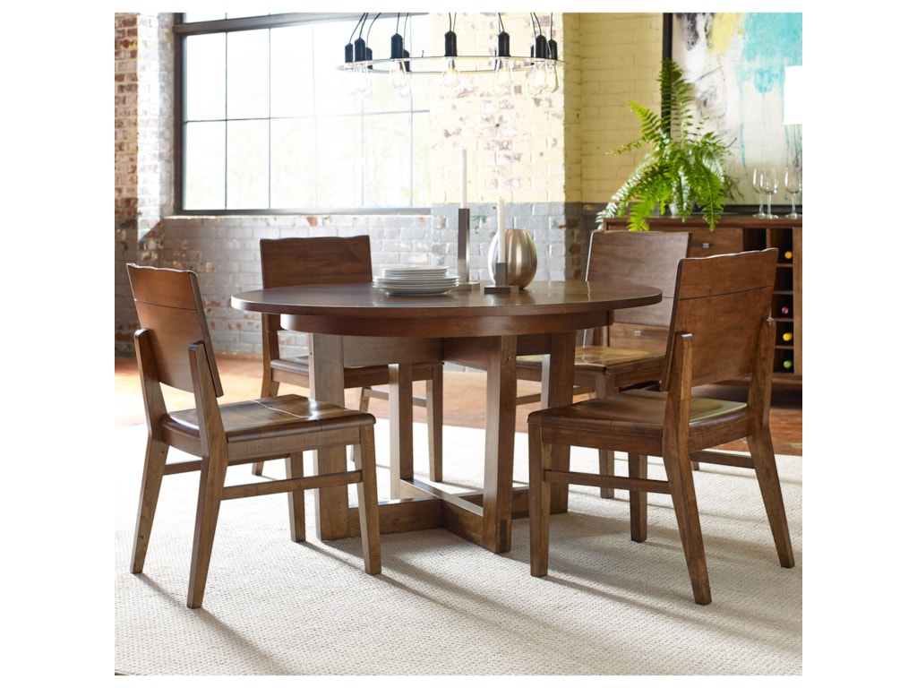 Kincaid Furniture Traverse Five Piece Dining Set With Blacksmith