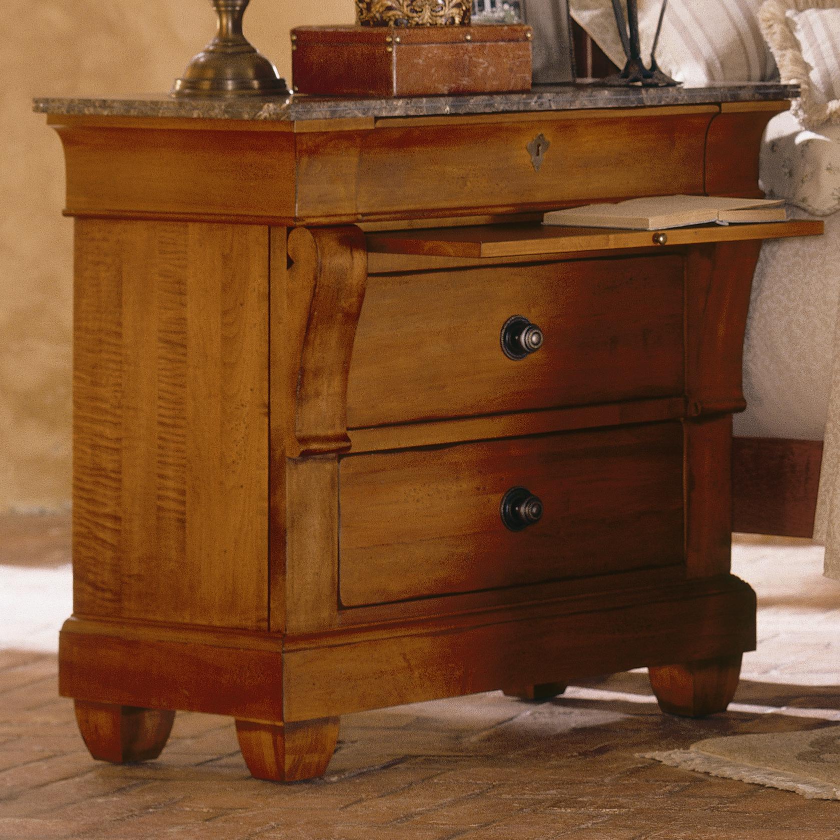 Tuscano Bedside Chest With Marble Top By Kincaid Furniture At Hudson S Furniture