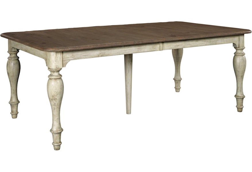 Kincaid Furniture Weatherford 0157089 Canterbury Table With 4 Turned Legs And Rectangular Curved Table Top Becker Furniture Dining Tables