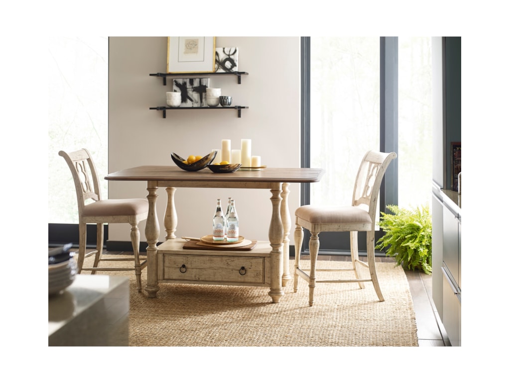Kincaid Furniture Weatherford3-Piece Kitchen Island and Chair Set