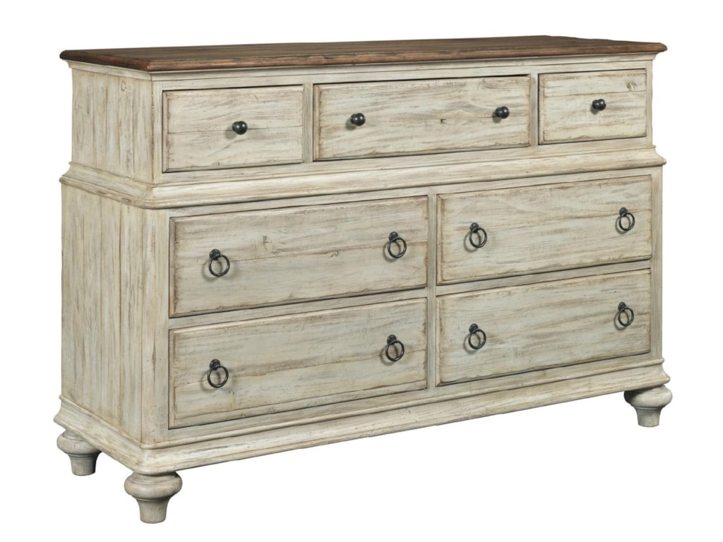 Kincaid Furniture Weatherford Wellington Drawer Dresser With 7 Drawers And Flip Down Drawer Wayside Furniture Dressers