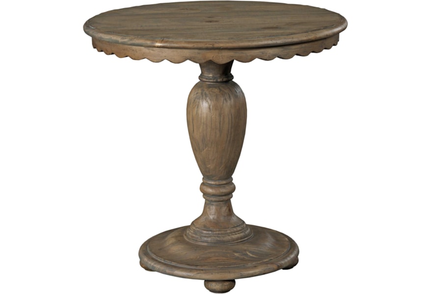 Kincaid Furniture Weatherford Round Accent Table With Scalloped